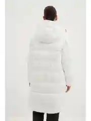 Белый пальто с капюшоном