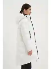 Белый пальто с капюшоном