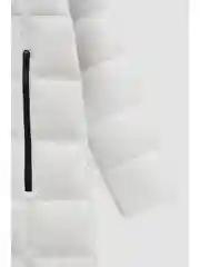 Белый пальто с капюшоном