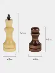 Шахматы деревянные 40х40 см 3 в 1 шашки нарды, лакированные, подарочный, Золотая сказка