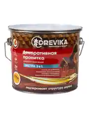 Декоративная пропитка для дерева Drevika Экстра 3 в 1, полуматовая, 3 л, сосна