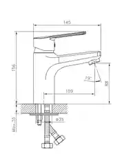 Смеситель для раковины с коротким изливом Decoroom DR22011, однорычажный, хром