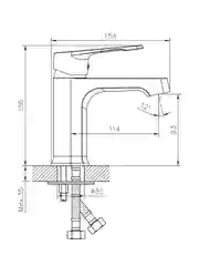 Смеситель для раковины с коротким изливом Decoroom DR23011, однорычажный, хром