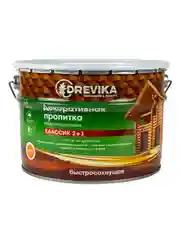 Декоративная пропитка для дерева Drevika Классик 2 в 1, полуматовая, 9 л, орегон