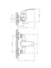 Смеситель для душа Decoroom DR71055, однорычажный, хром