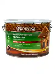 Декоративная пропитка для дерева Drevika Классик 2 в 1, полуматовая, 9 л, тик
