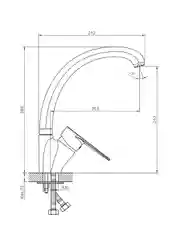 Смеситель для кухни Decoroom DR72021, однорычажный, хром