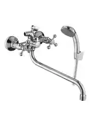 Смеситель для ванны с душем Decoroom DR54045, с длинным изливом, двухвентильный, хром