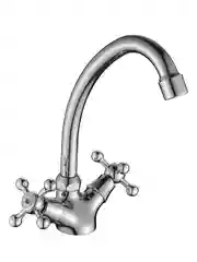 Смеситель для кухни Decoroom DR54028, двухвентильный, хром