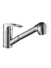 Смеситель для кухни Decoroom DR70023, с выдвижным изливом, однорычажный, хром