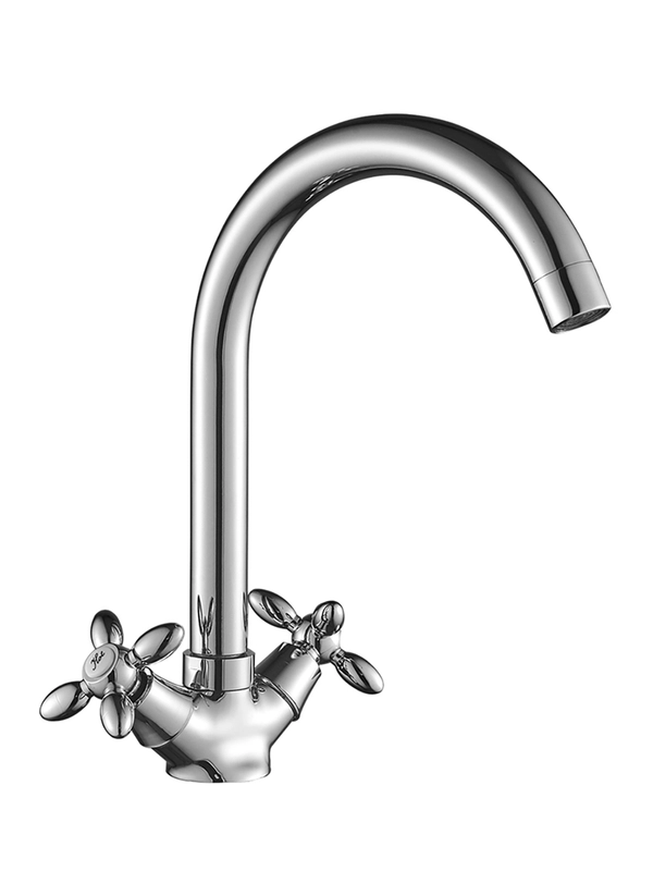 Смеситель для кухни Decoroom DR53028, двухвентильный, хром