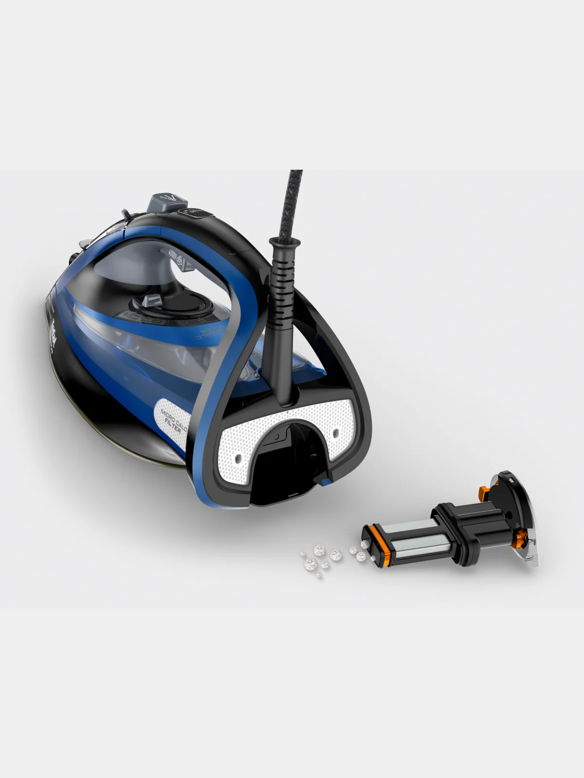 Синий паровой утюг Tefal Ultimate Pure FV9848E0, 3200 Вт, синий