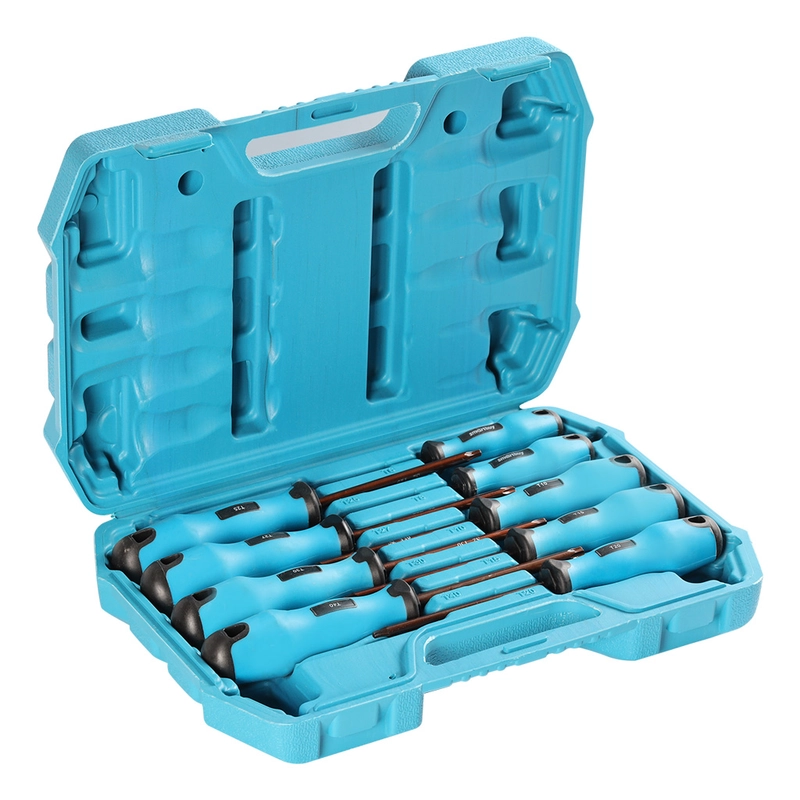 Набор отверток 9 штук, TORX T6, T8, T10, T15, T20, T25, T27, T30, T40, магн.,S2