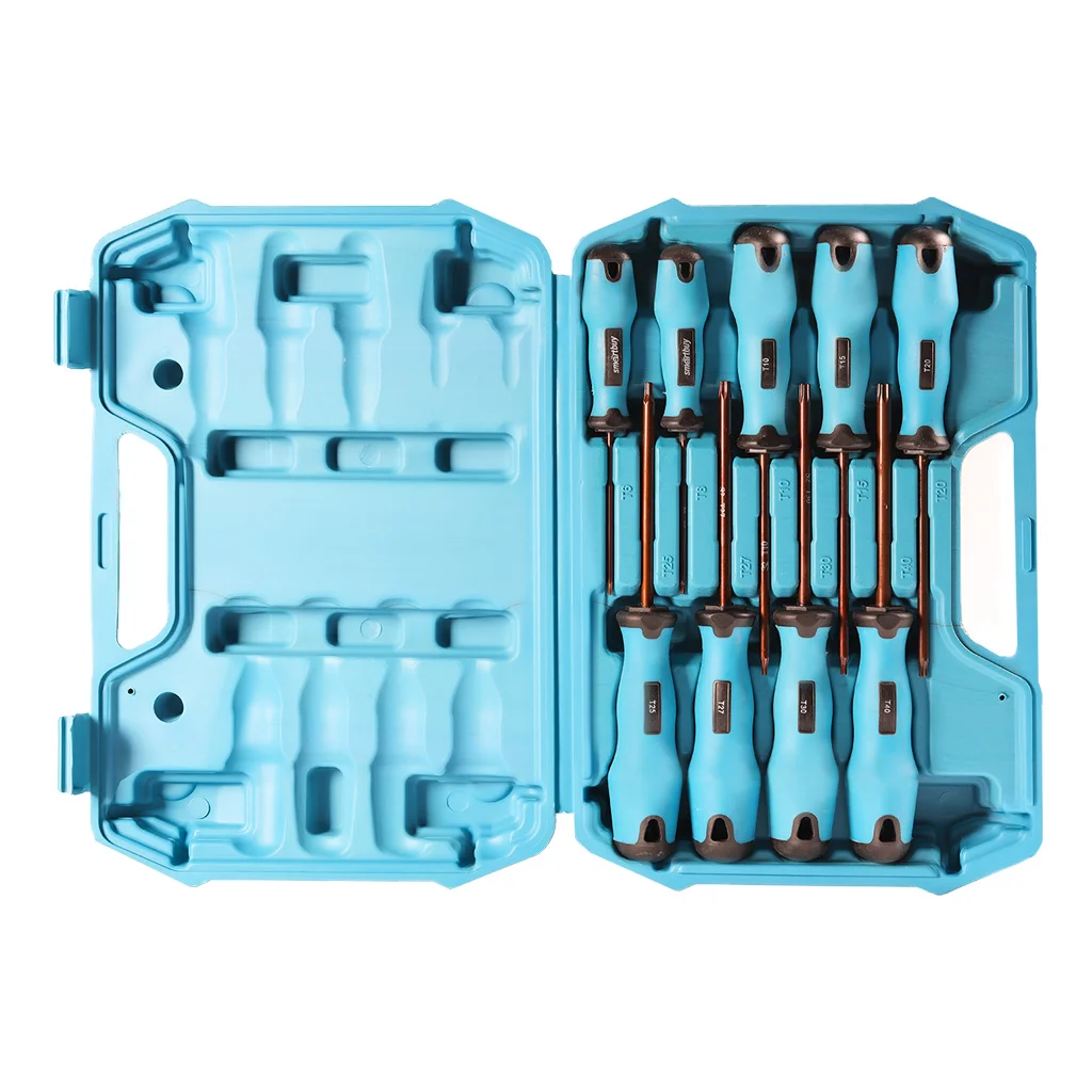 Набор отверток 9 штук, TORX T6, T8, T10, T15, T20, T25, T27, T30, T40, магн.,S2