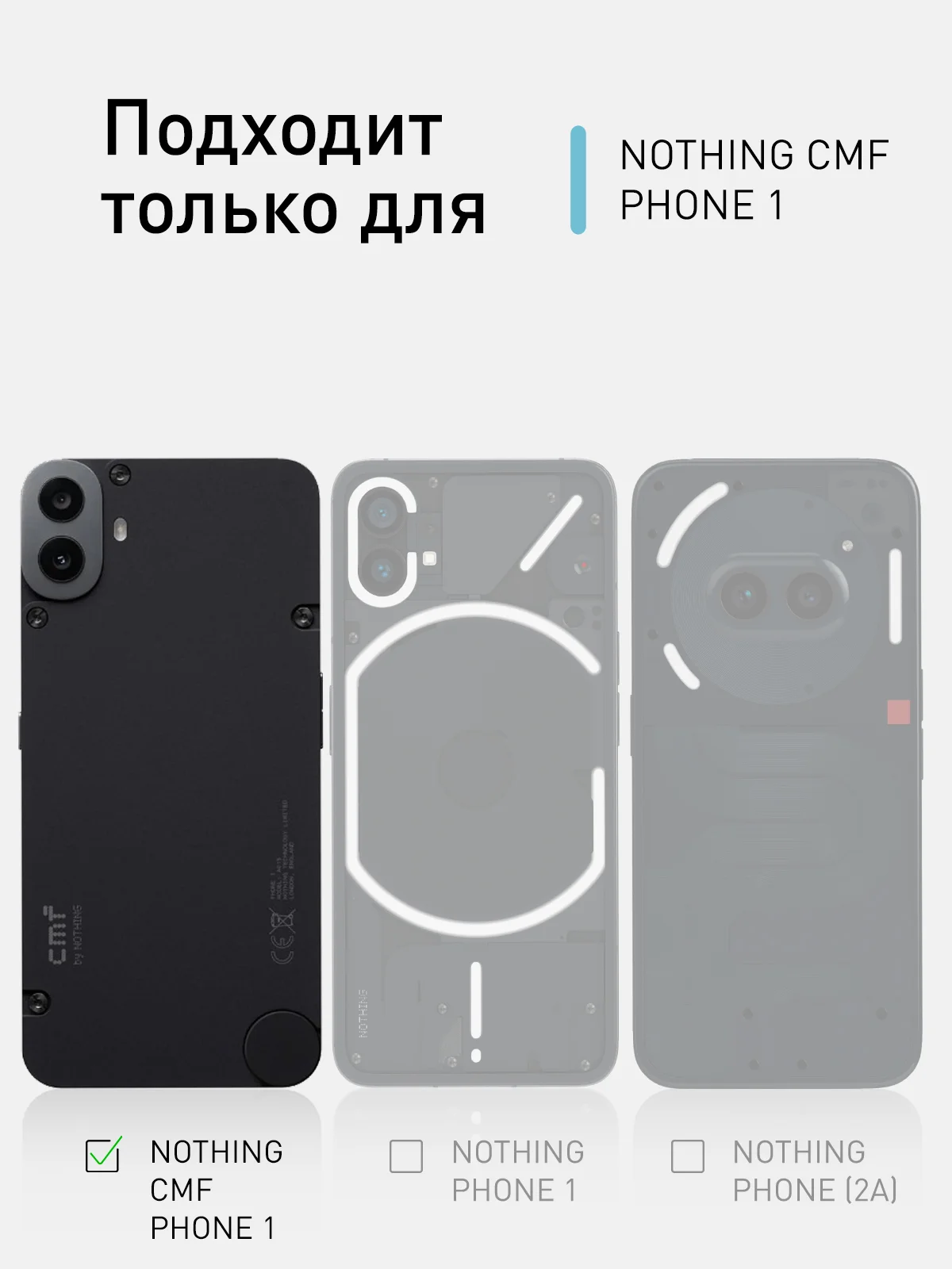 Прозрачный чехол для Nothing CMF Phone 1 силиконовый ROSCO матовый/ прозрачный тонкий с защитой камер