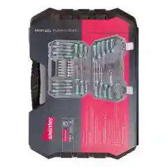 Набор отверток, головок, реверс, 100 штук, PH,PZ,SL,TORX,TORXH,HEX,S, 4-12 мм