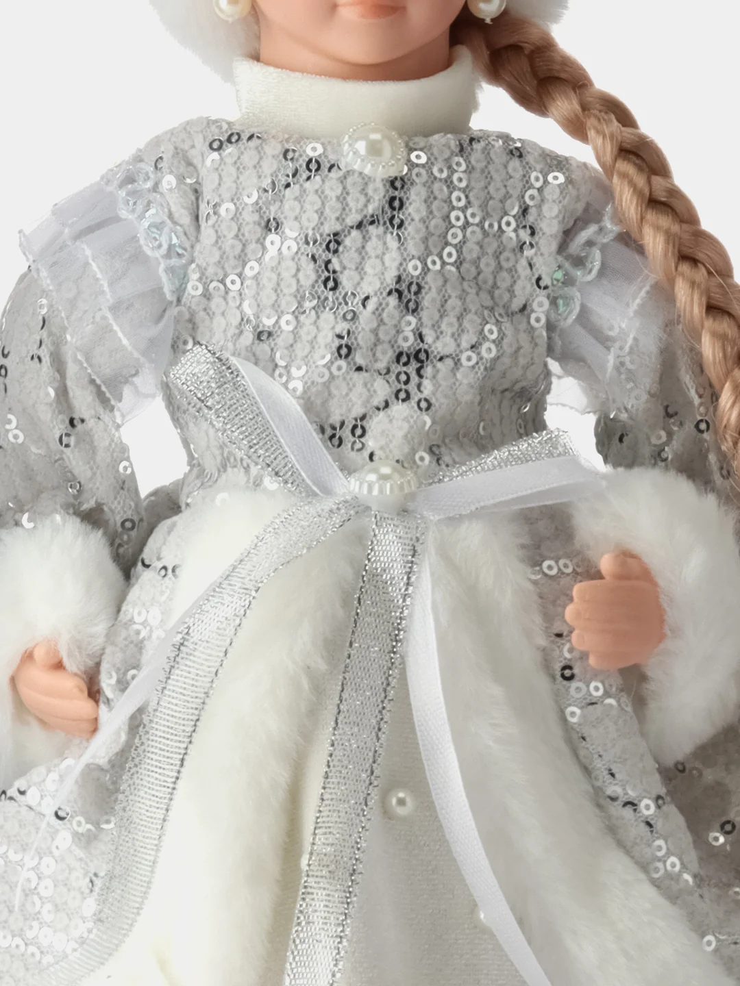 Серебряный снегурочка музыкальная, 30 см