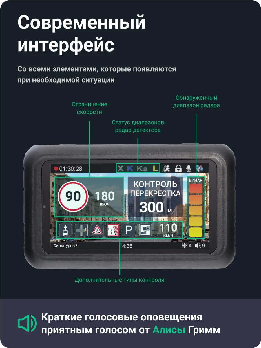 Видеорегистратор Roadgid Premier 3 Carbon с сигнатурным радар-детектором, Wi-Fi и GPS