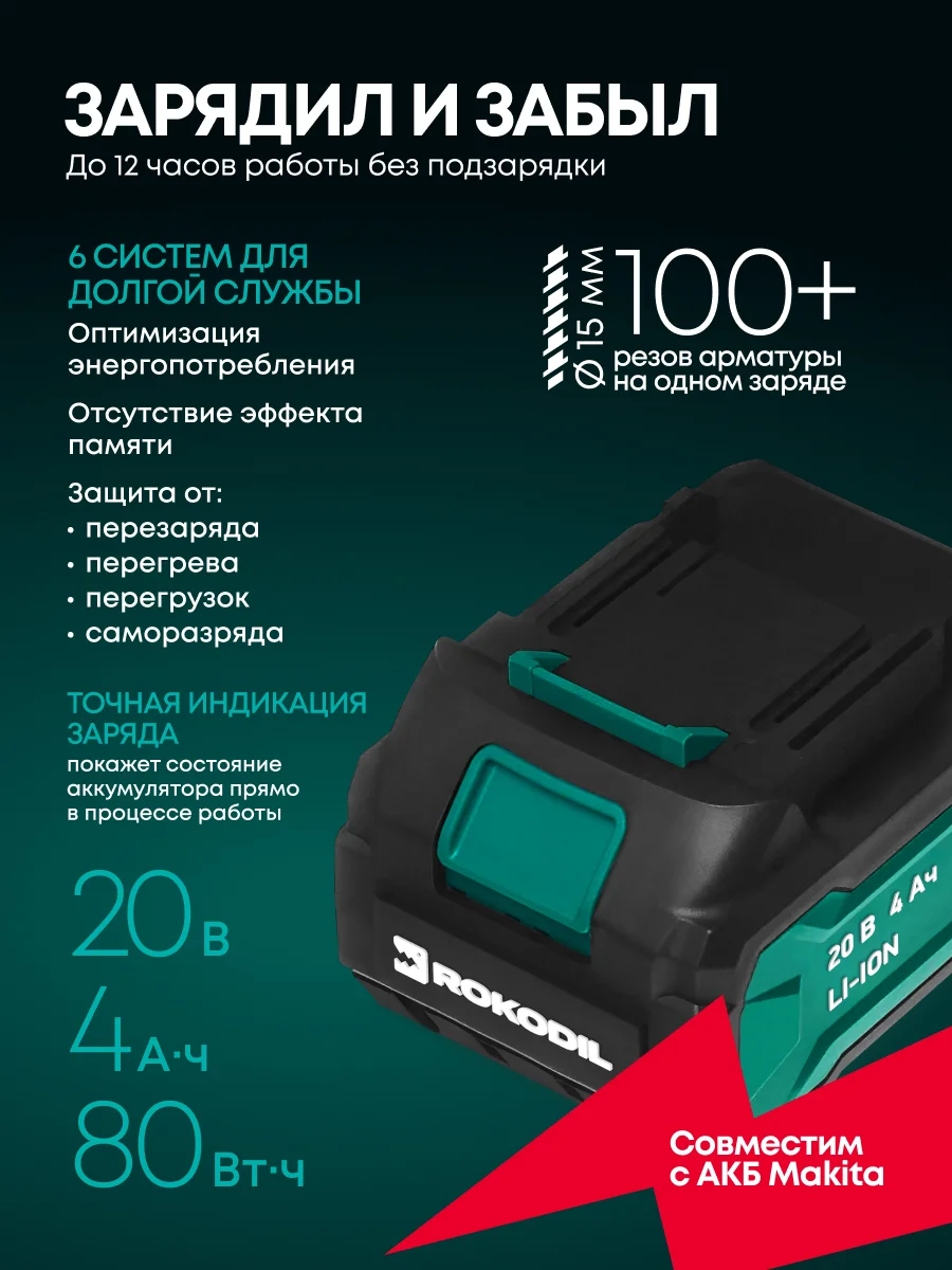 Зеленый аккумуляторная болгарка Rokodil Spark Pro бесщеточная УШМ 125 мм углошлифовальная машина