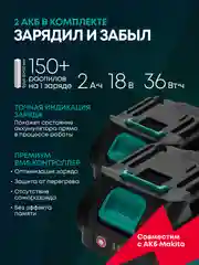 Аккумуляторная цепная мини пила Rokodil Cutter Pro, 6", 700 Вт, 2 АКБ