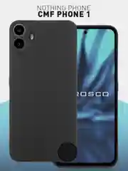 Черный чехол для Nothing CMF Phone 1 силиконовый ROSCO матовый/ прозрачный тонкий с защитой камер