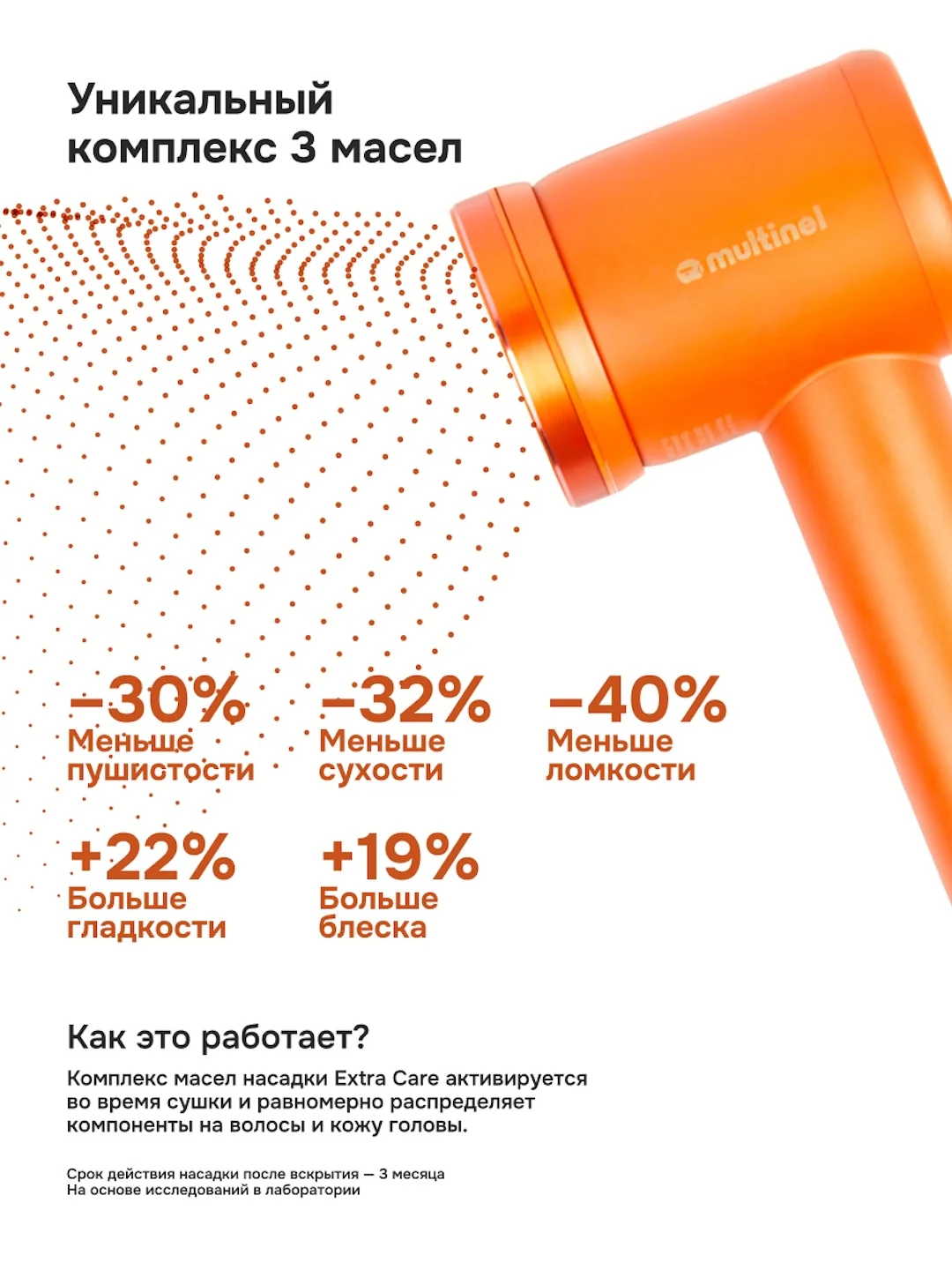 Профессиональный фен для волос Multinel Aura Pro, Extra Care, диффузор, концентратор