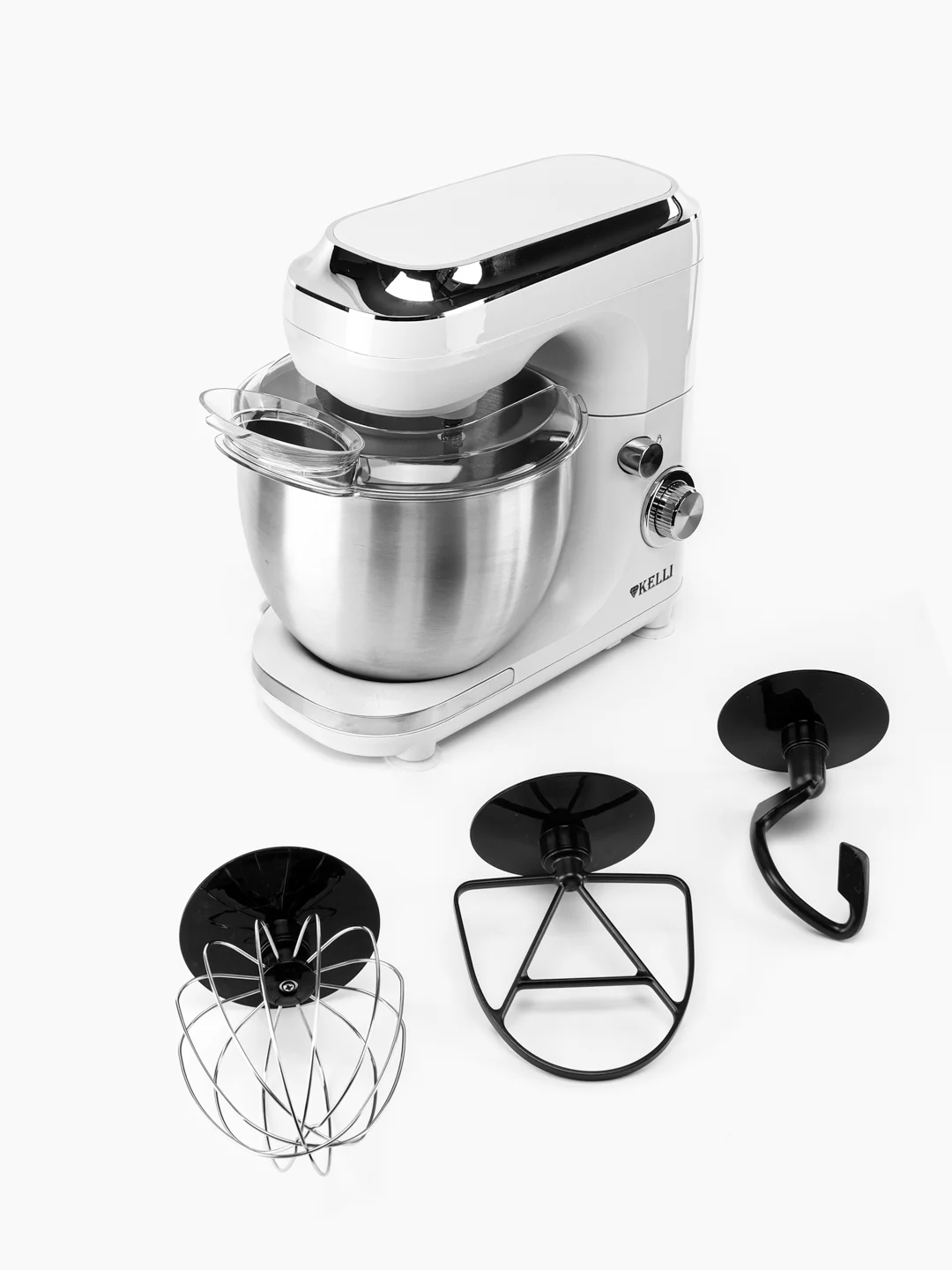 Миксер кухонный планетарный Kelli KL-5114, белый