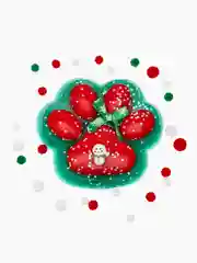 Красный большая сквиш жмялка/ Гигантская лапка антистресс / Новогодняя лапка