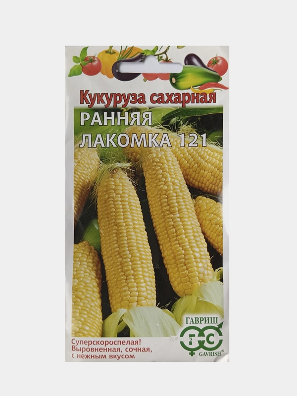 Семена Кукуруза сахарная Ранняя лакомка 121, Гавриш, 5,0г