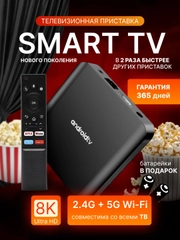 Медиаплеер Смарт ТВ, 2 ГБ/16 ГБ, Wi-Fi 5G, приставка Android для телевизора, с 8К