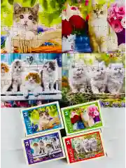 Пазл для малышей игра мозаика головоломка 4 шт 24 детали котята котенок кот кошка кошечка