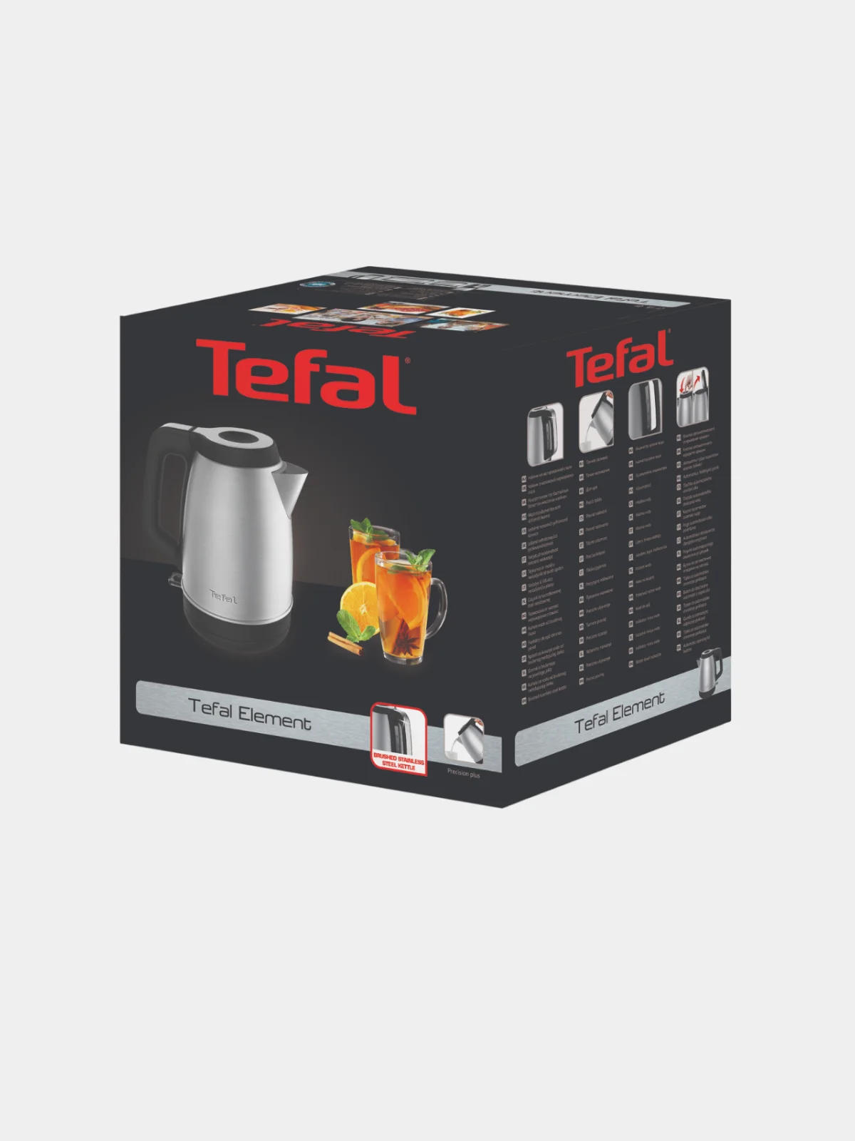 Серебряный чайник электрический Tefal Element KI280D30, 1.7 л