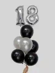 Воздушные шары, набор 18-летие, латекс, фольгированные, 10 шт