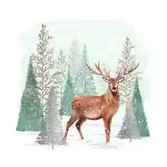 Бумажные салфетки, трехслойные, новогодние 33х33 см, 20 шт