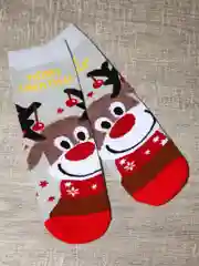 Серый носки детские новогодние хлопковые, подарок на новый год