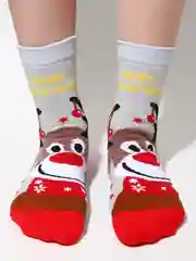 Серый носки детские новогодние хлопковые, подарок на новый год
