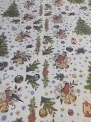 Новогодняя бумага крафт для подарка, 2 метра, упаковка, упаковочная, ширина 70 см, плотность 70