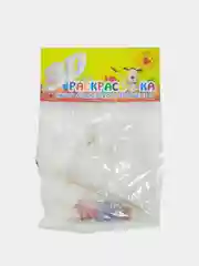 Коричневый новогодний  подарочный набор . Гипсовой фигурки для раскрашивания. Дед Мороз. Снегурочка