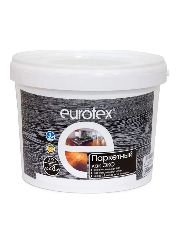 Лак паркетный Eurotex Эко, полуматовый, 2,2 л