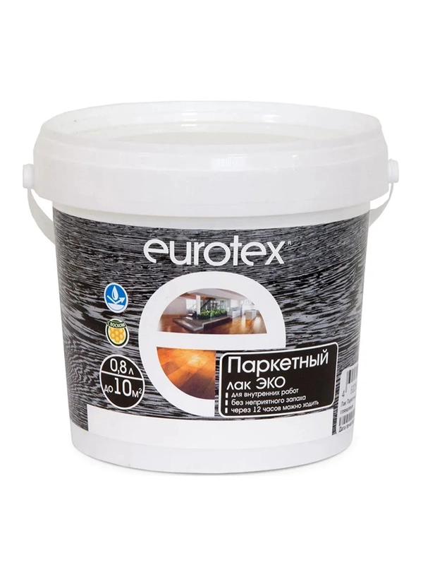 Лак паркетный Eurotex Эко, матовый, 0,8 л