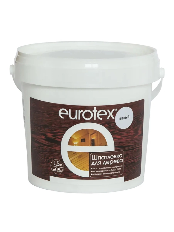 Шпатлевка для дерева Eurotex, акриловая, 1,5 кг, сосна