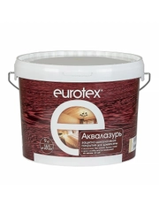 Защитно-декоративное покрытие для дерева Eurotex Аквалазурь, полуглянцевое, 9 кг, белое