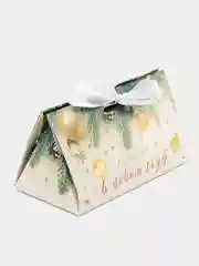 Мятный бонбоньерка, коробочка складная для подарка и украшений