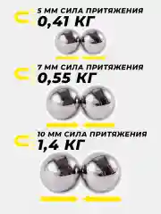 Хром магнитные зажимы для сосков (БДСМ набор 5 мм, 7 мм, 10 мм)
