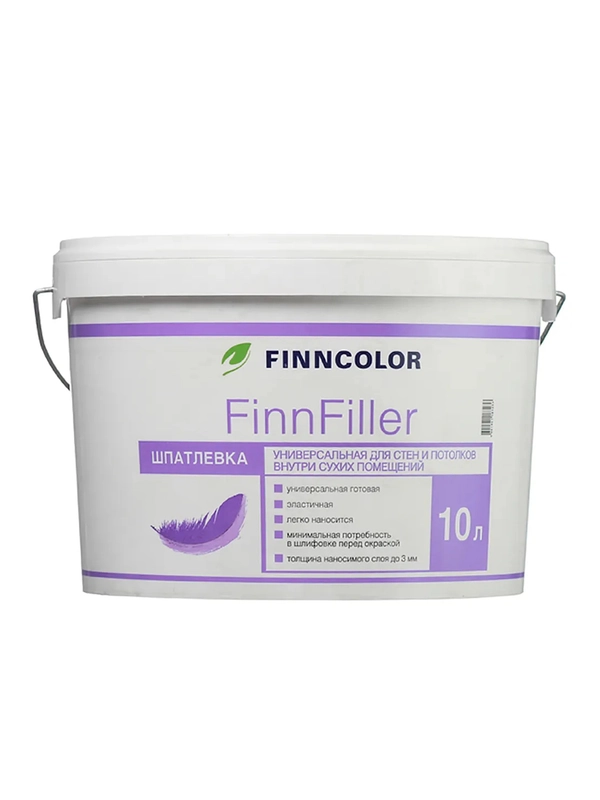 Шпатлевка финишная Finncolor FinnFiller, 10 л, белая