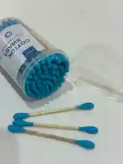 Голубой ватные палочки бабмуковые, цветные