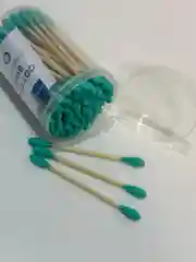 Бирюзовый ватные палочки бабмуковые, цветные