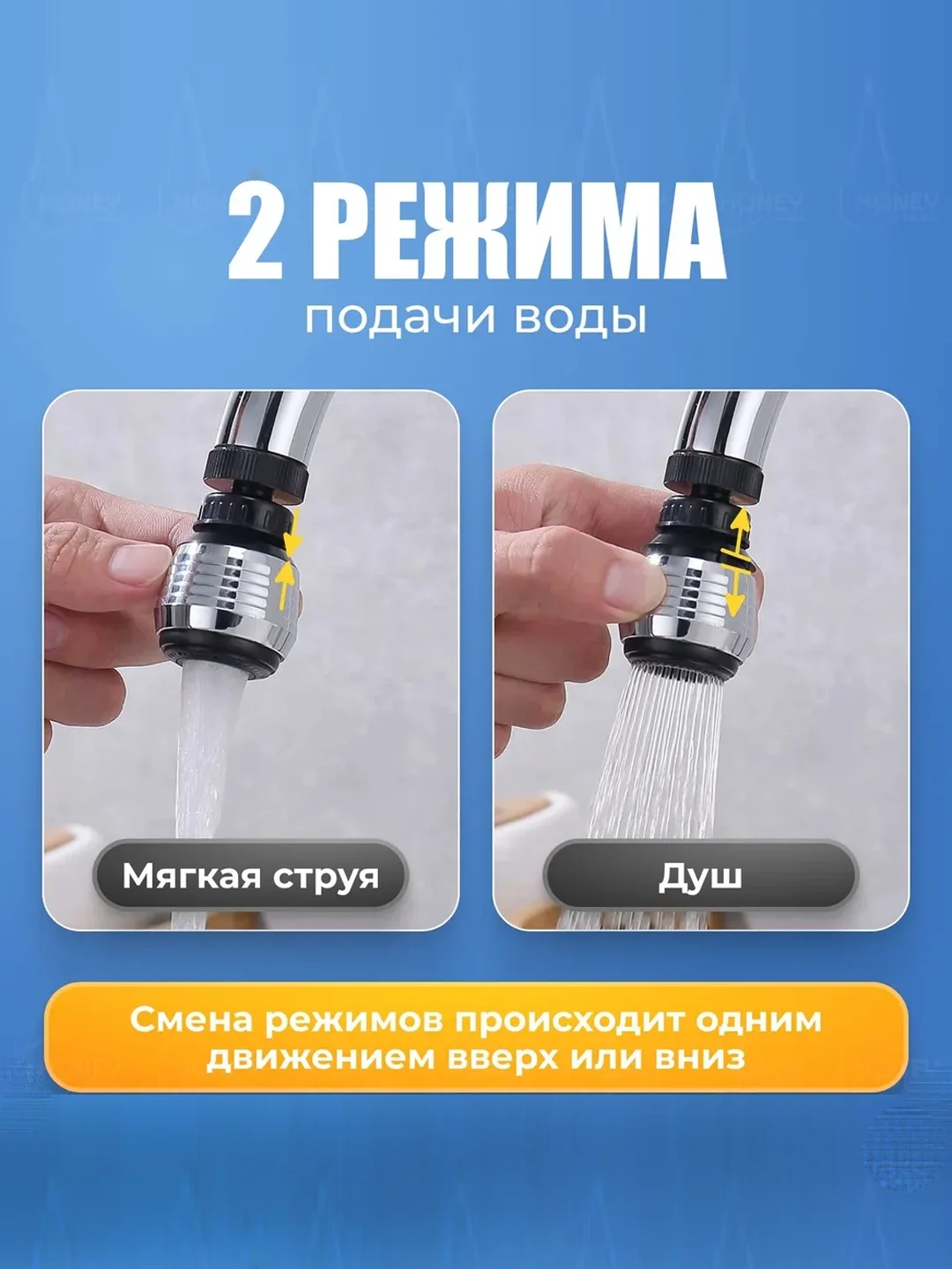 Аэратор насадка на кран, поворотный, излив, насадка для смесителя с регулировкой воды