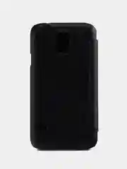 Черный чехол-книжка для Samsung Galaxy S5, i9600 полная защита с визитницей, отделом для карточки
