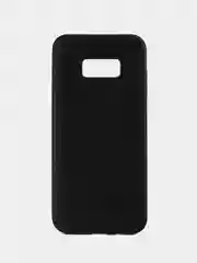 Черный чехол силиконовый для Samsung Galaxy S8+ / G955F накладка бампер черный карбоновый